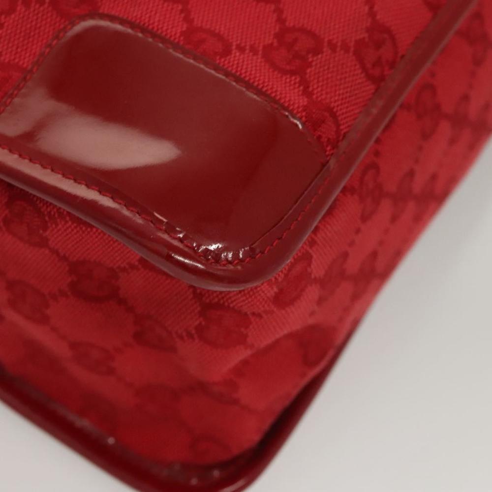 GUCCI GG Canvas Tote Bag Red Gold 000 0855 Auth 123893 - Picture 15 of 16